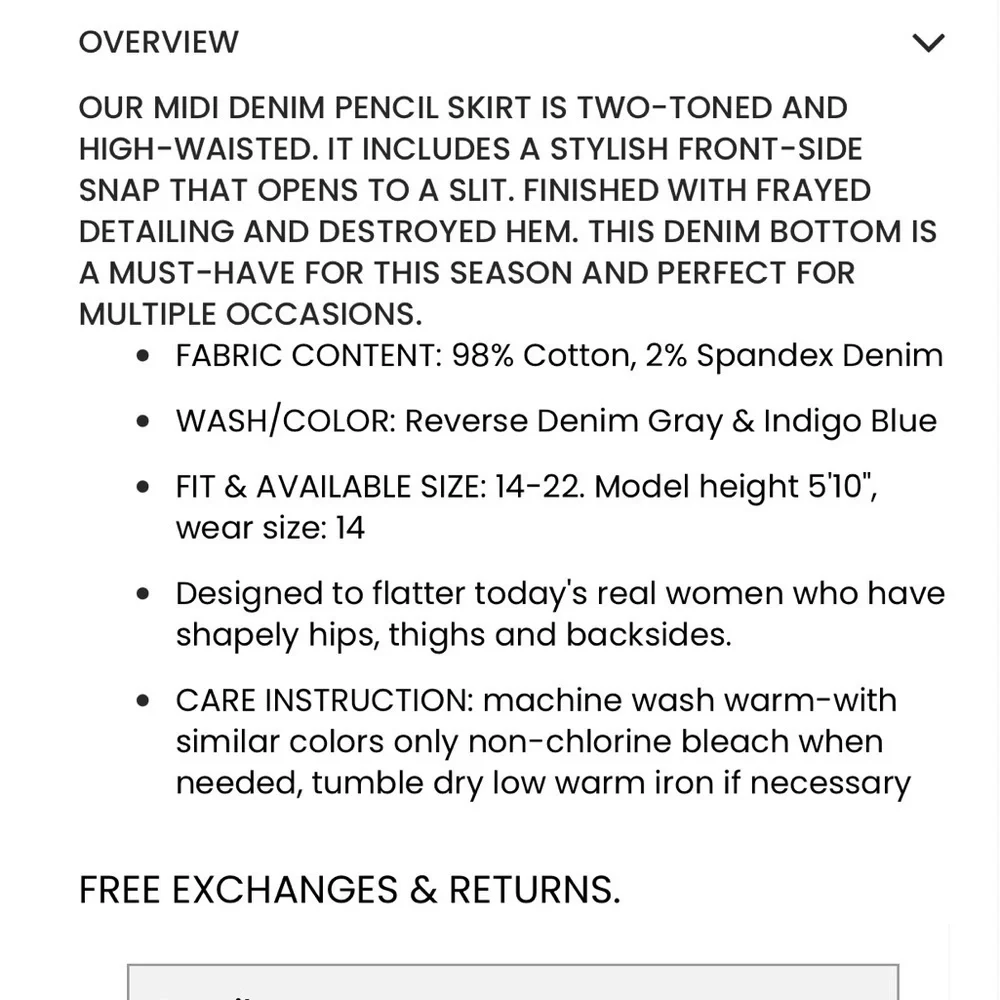 Poetic Justice Juliana High Waisted Midi Skirt Button Front Two Tone Multi Media